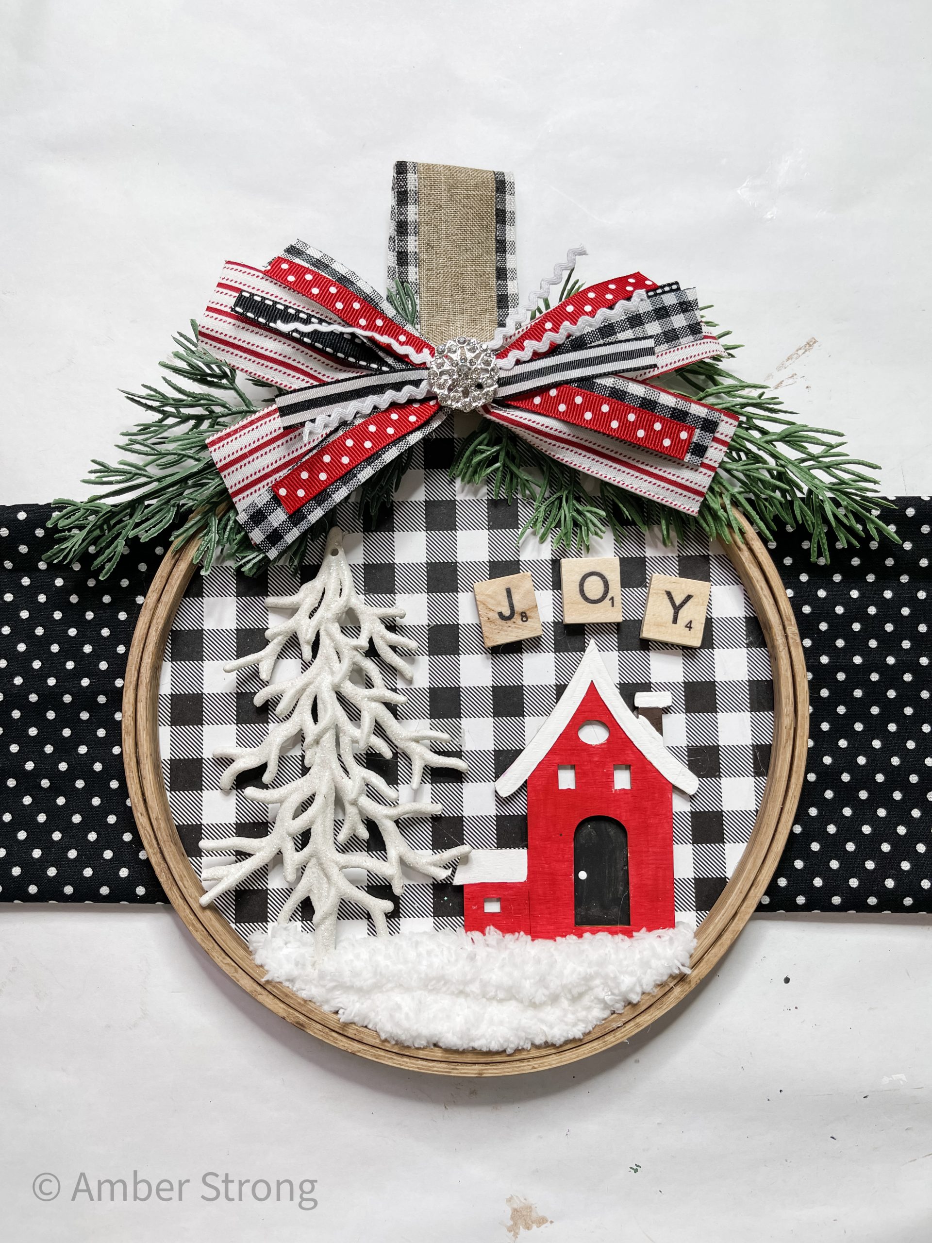 Large Embroidery Hoop DIY Ornament